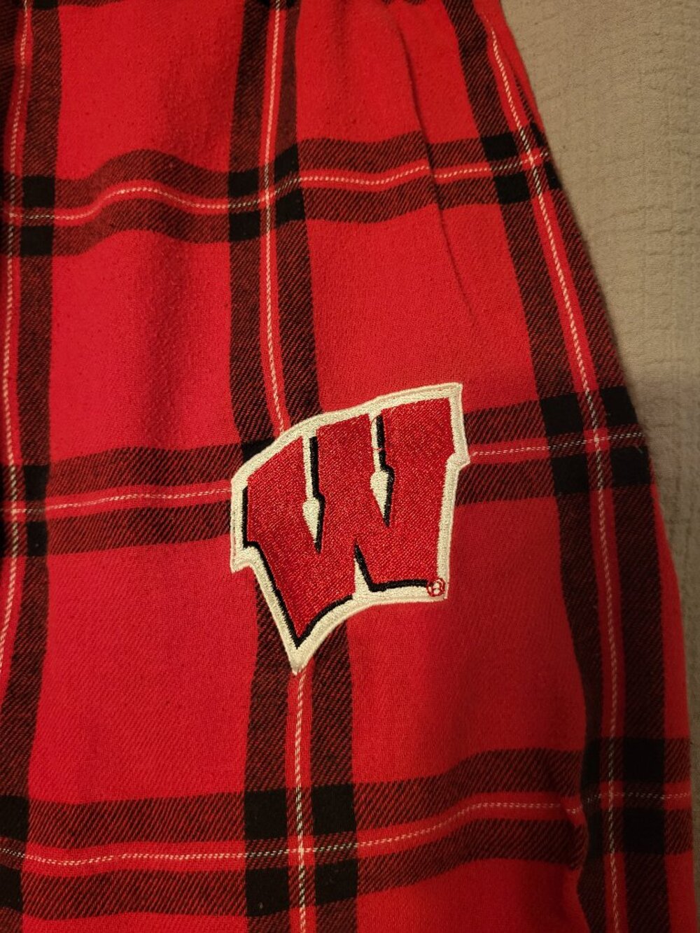 Mens Wisconsin Badger PJ Pants. Large